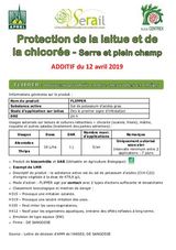 Additif fiche phyto salade et chicorée avril 2019
