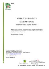 CR ESSAIS MAPPECHE BIO AUTOMNE PUCERONS PECHES 2023-2024