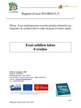 Rapport essais 0 résidus 2020