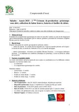 Rapport variétés salades abris printemps 2025