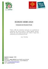 Effet restrictions hydriques production pêcher