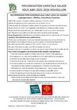 PRECONISATION VARIETALE SALADE ABRI